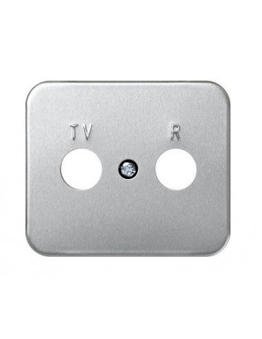 SIMON 75 Tapa Toma R-TV+SAT Aluminio