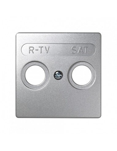 SIMON 73 LOFT Tapa tomas R-TV+SAT Aluminio