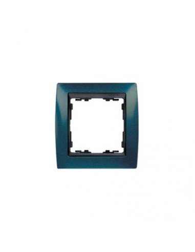 SIMON 82 Marc 1 Elem. 89x87mm Blau Metal·litzat 