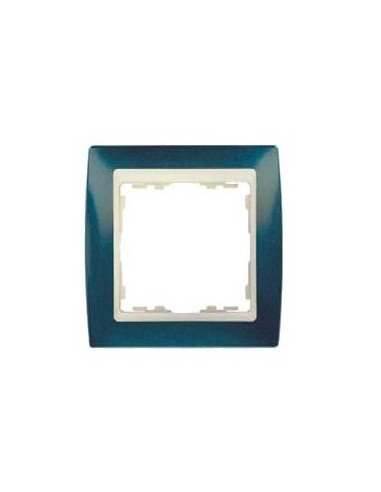 SIMON 82 Marc 1 Elem. 89x87mm Blau Metal·litzat