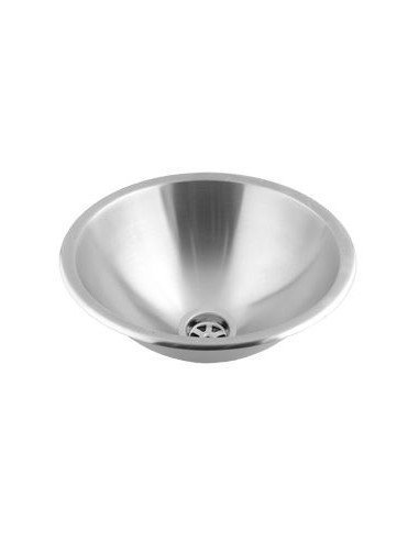 Lavabo Inox Satinado Ø355mm Sin Reb.