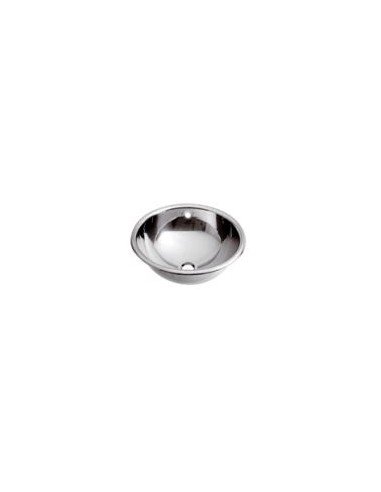 Lavabo Inox Brillante Ø355mm Con Reb.