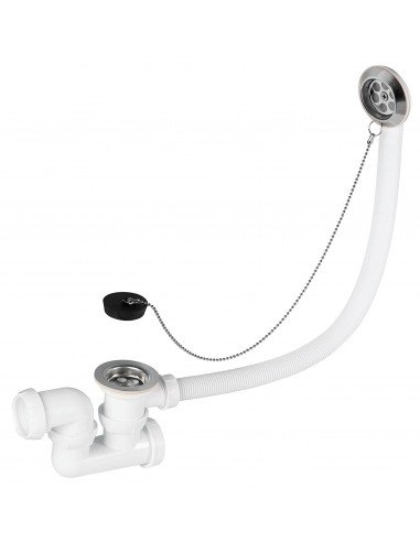 WIRQUIN Bathtub Drain with Plug and Chain and Siphon