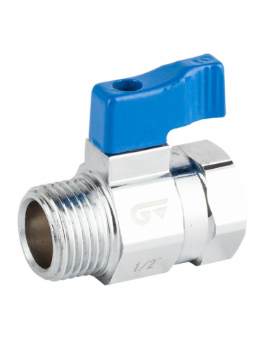 GENEBRE Llave Paso Bola Mini 3/8" M-H Azul