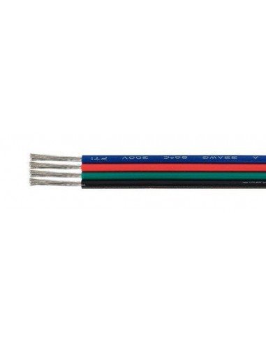 m  Cable Paralelo 4 Polos RGB N para tiras LED