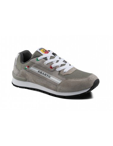 ABARTH COMPETIZIONE GREY O2 Occupational Footwear in Suede Leather and Water-Repellent Mesh