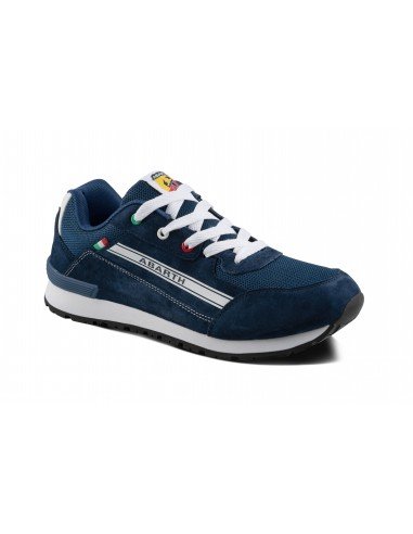 ABARTH COMPETIZIONE NAVY Occupational Footwear O2 in Suede Leather and Water-Repellent Mesh