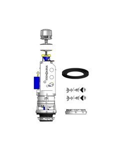 SOMATHERM FOR YOU - mecanismo de descarga completa para la cisterna del  inodoro con alimentación lateral 12/17 (3/8 ''), Silencio, NF