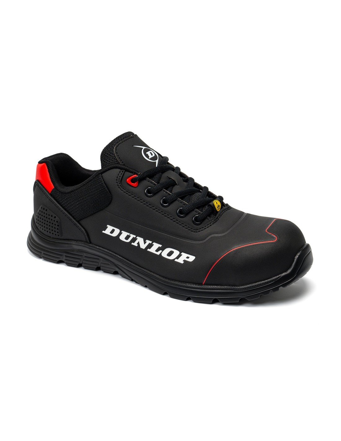 DUNLOP Safety Shoe MATT BLACK S3 Microfiber TPU Fiberglass Toe Cap ESD DL0201068