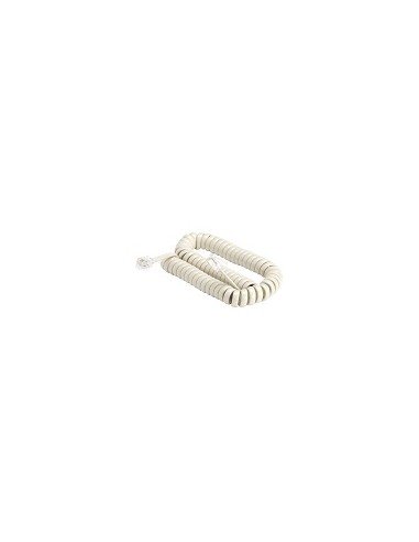 Curly beige phone cable