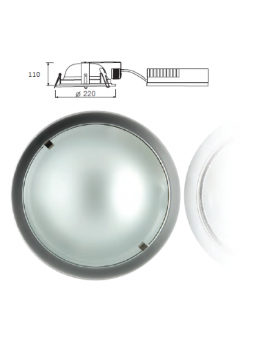 Cèrcol Downlight 2x26 W CM d'opal (RAEE)