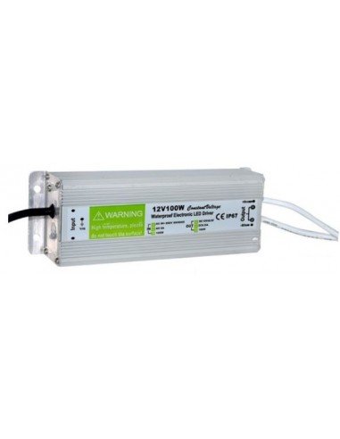 Transformador IP67 per a Tira LED 100W 12V DC 8,5A